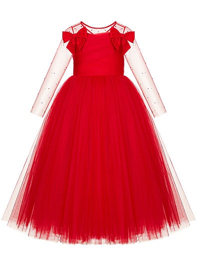 Красное платье из фатина с декором SASHA KIM - 1054609282236 - Фото 1