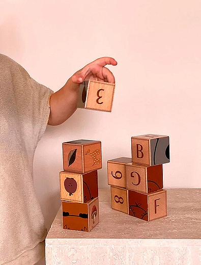 Набор деревянных кубиков, 9 шт nuuroo - 0664520370175 - Фото 2