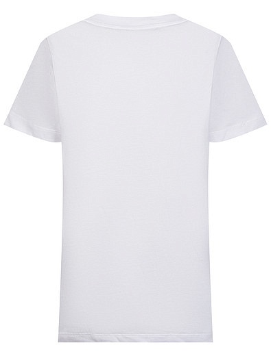 Белая футболка с логотипом Balmain - 1134509081587 - Фото 2