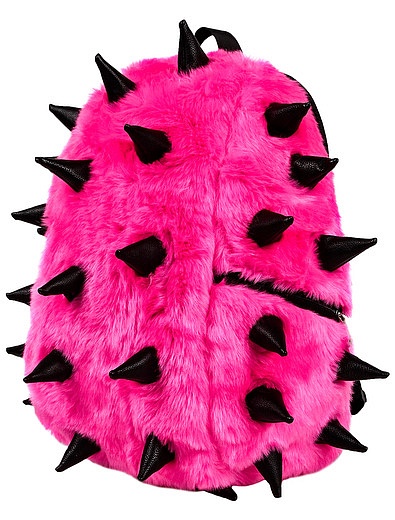 Розовый Рюкзак с ворсом и шипами MadPax - 1502620070115 - Фото 3