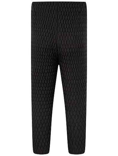 Черные стеганые утепленные брюки NAUMI - 1601109980058 - Фото 5