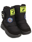 Черные дутые ботинки с патчами - 2034529181627