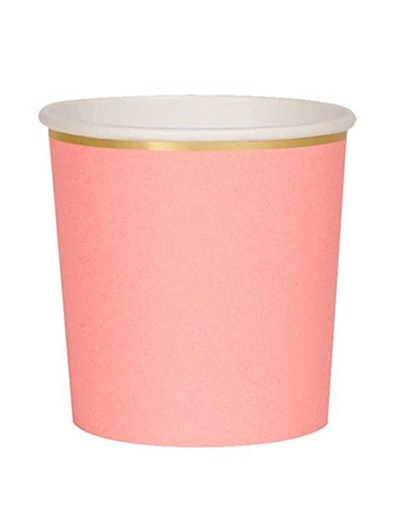 Набор розовых одноразовых стаканчиков 8 шт. Meri Meri - 2294520081337 - Фото 1