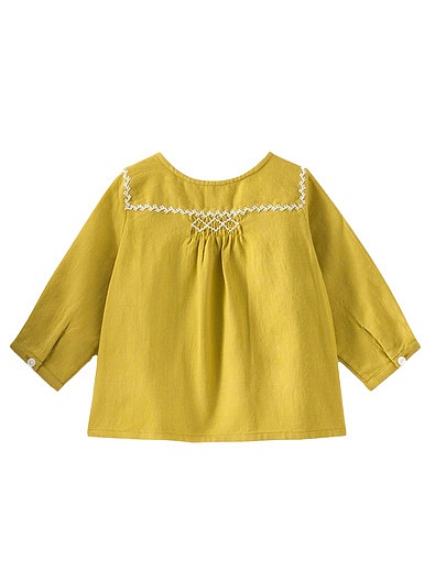Желтая блуза с кружевом Bonpoint - 1034509186025 - Фото 2