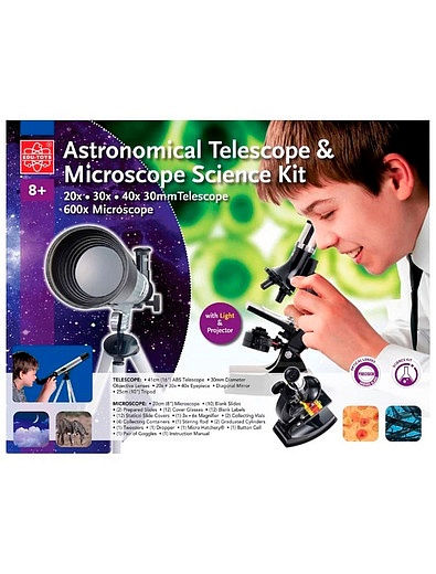 Игровой набор телескоп+микроскоп EDU-TOYS - 7131429980062 - Фото 3