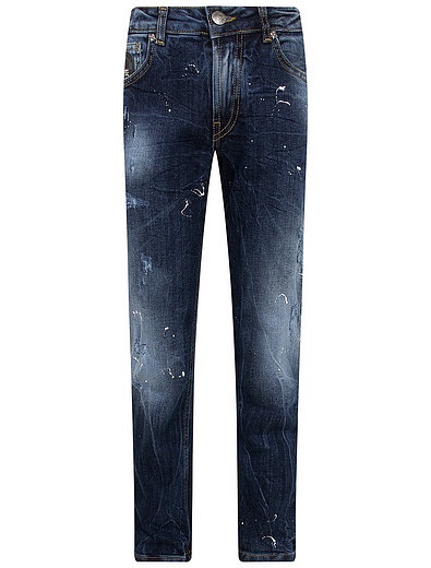 Синие джинсы с потертостями JOHN RICHMOND - 1164519083622 - Фото 1