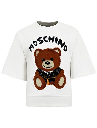 Комплект из футболки и лонгслива с медвежатами Moschino - 3024509282115 - Фото 6