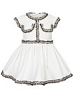 Белое платье с отделкой из твида - 1054609380178