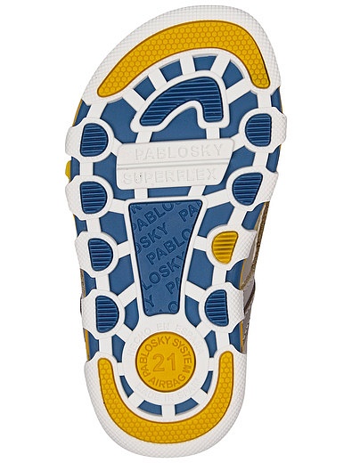 Серые кожаные сандалии с логотипом Pablosky - 2074519271488 - Фото 5
