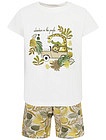 Комплект из футболки и шорт с растительным ухором - 3024519273257