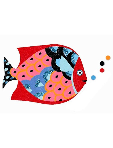 Набор цветного песка Радужные рыбки Djeco - 6914529270841 - Фото 5