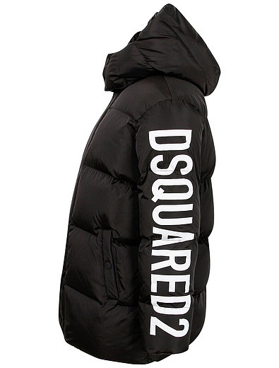 Чёрная куртка с логотипом Dsquared2 - 1074519180620 - Фото 2