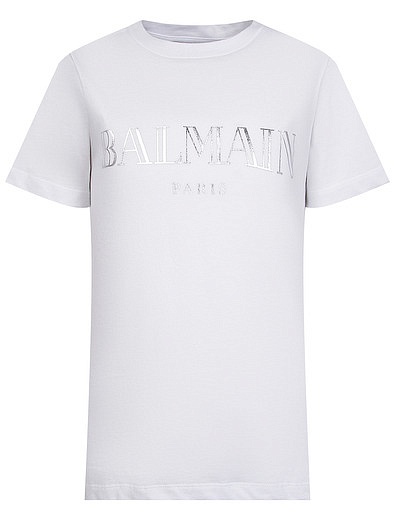 Белая футболка с логотипом Balmain - 1134509081587 - Фото 1