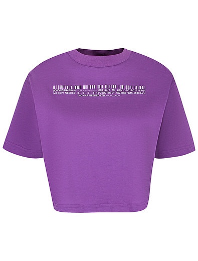 Короткая фиолетовая футболка Dolce & Gabbana - 1134509413814 - Фото 1