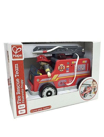 Пожарная машина с водителем Hape - 7134529180769 - Фото 6