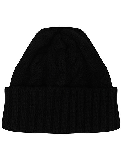 Черная шапка бини из шерсти и кашемира Regina - 1354529080487 - Фото 4