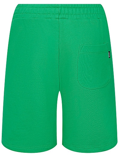 Зеленые шорты из хлопка MSGM - 1414529270018 - Фото 2