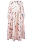 розовое Платье с принтами - 1054609181928