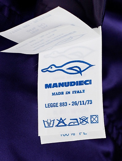 Фиолетовый утепленный комплект из куртки и полукомбинезона Manudieci - 6123309981000 - Фото 4