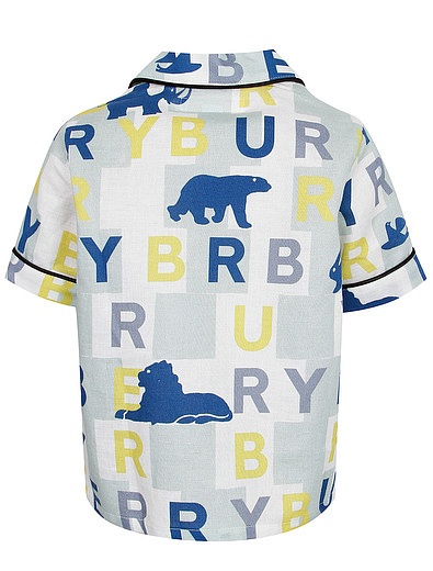 Рубашка с принтом логотипа и животными Burberry - 1011519970370 - Фото 2