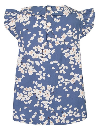 Синяя блуза с цветочным принтом PETIT BATEAU - 1034509411684 - Фото 3