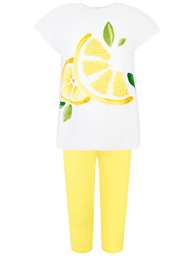 Комплект из футболки с лимоном и леггинсов Mayoral - 3024509372014 - Фото 1