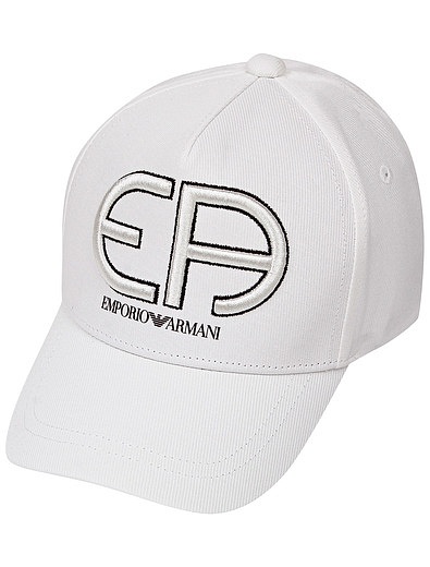 Белая кепка с логотипом EMPORIO ARMANI - 1184519170443 - Фото 1
