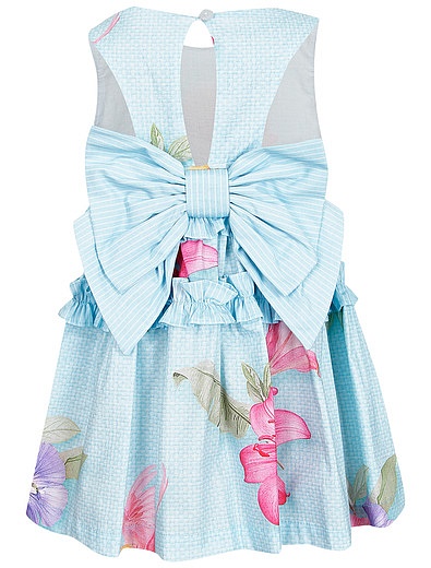 Голубое платье с бабочками и цветами Lapin House - 1054709372028 - Фото 4