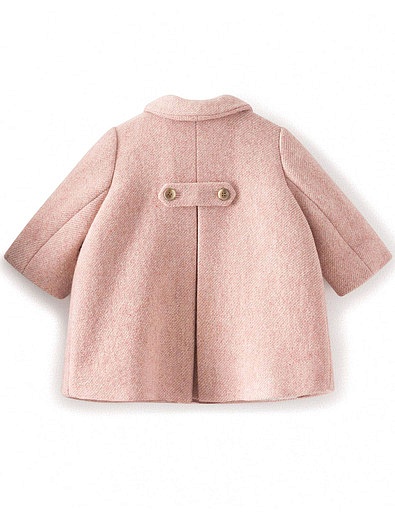 Пальто розовое двубортное Bonpoint - 1124509183350 - Фото 3