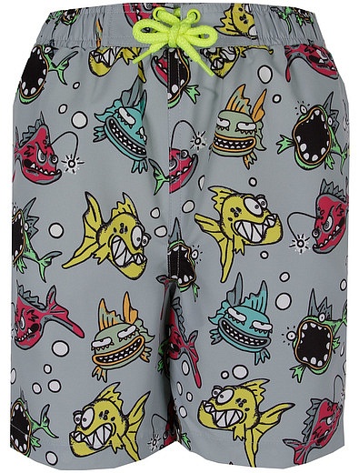 Пляжные шорты с рыбками Stella McCartney - 4101719070653 - Фото 1