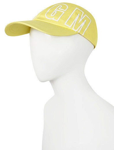 Жёлтая кепка с крупным логотипом MSGM - 1184509270504 - Фото 2