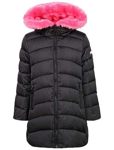 Пуховое пальто с розовым мехом TRE API - 1124509182810 - Фото 1