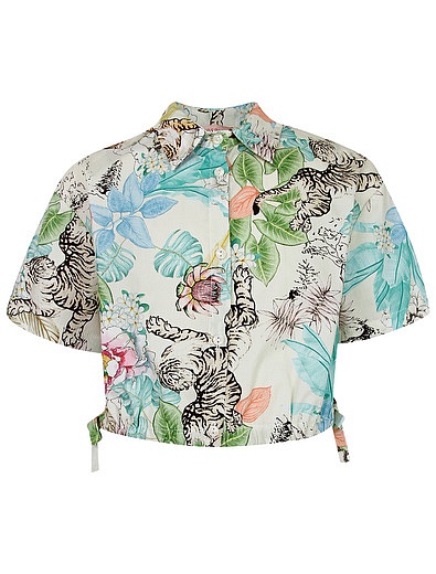 Укороченная блуза с тропическим принтом Imperial Kids - 1034509371926 - Фото 1