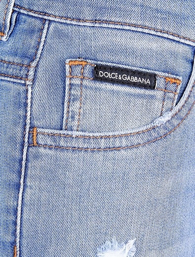 Джинсы прямого кроя из светлого денима Dolce & Gabbana - 1161509970252 - Фото 2