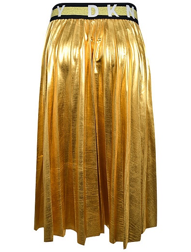 Золотистая юбка-макси DKNY - 1040109980048 - Фото 3