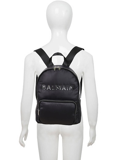 Черный Рюкзак с логотипом Balmain - 1504508180640 - Фото 5