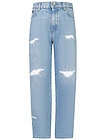 Голубые джинсы с потёртостями - 1164519411869