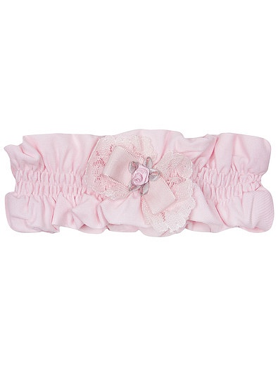 Розовая повязка с бантиком Marlu - 1422609970048 - Фото 1