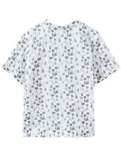 Хлопковая рубашка с принтом &quot;Пальмы&quot; Bonpoint - 1014519173499 - Фото 2