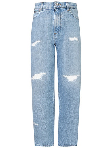 Голубые джинсы с потёртостями Dolce & Gabbana - 1164519411869 - Фото 1