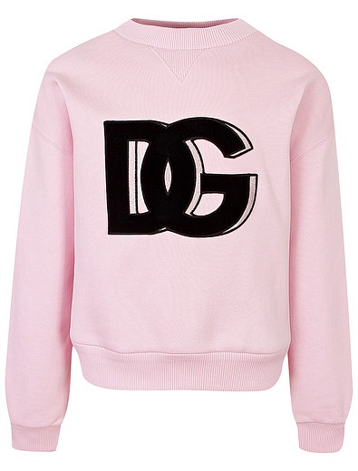 Розовый свитшот с контрастным логотипом Dolce & Gabbana - 0084509370741 - Фото 1