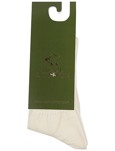 Кремовые носки из шерсти WOOL & COTTON - 1534529181579 - Фото 1
