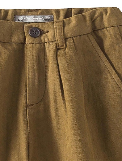 Коричневые хлопковые брюки Bonpoint - 1084519181640 - Фото 3