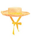 Шляпа-Kанотье с жёлтой лентой - 1174500370112