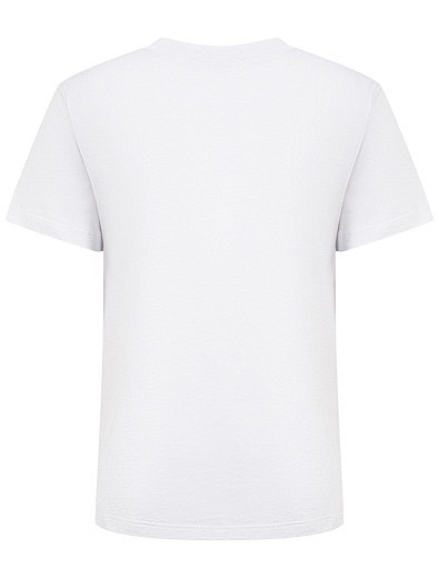 Белая футболка со смайликом NEIL BARRETT KIDS - 1134519172039 - Фото 4