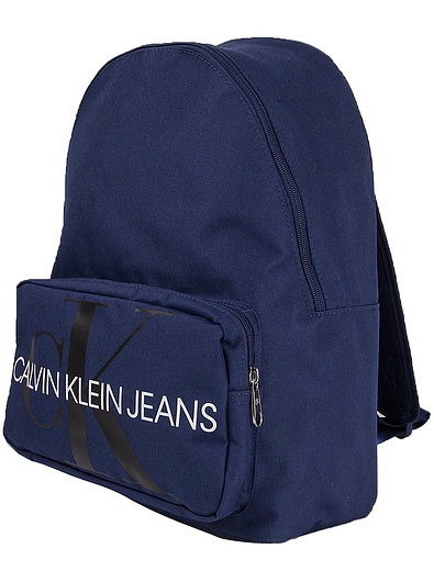 Синий рюкзак с логотипом CALVIN KLEIN JEANS - 1504528070051 - Фото 3