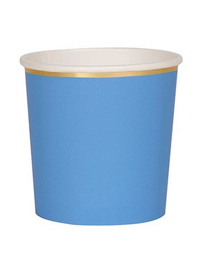 Набор одноразовых синих стаканчиков 8 шт. Meri Meri - 2294520081290 - Фото 1