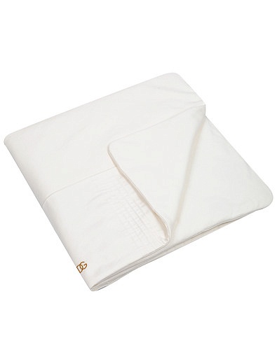 Белое Одеяло с вышитым логотипом Dolce & Gabbana - 0774529270014 - Фото 2