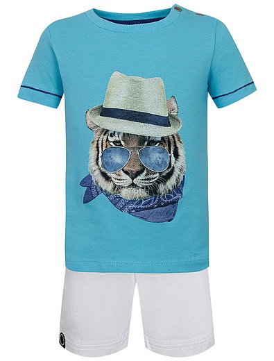 Комплект из футболки с тигром и шорт Lapin House - 3024519270157 - Фото 1