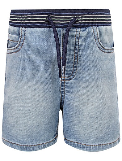 Джинсовые шорты с завязками на шнурке голубые Mayoral - 1414519372043 - Фото 1